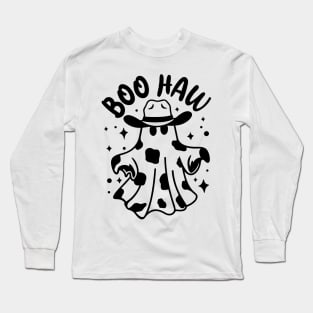 Boo Haw Cowboy Ghost Halloween Long Sleeve T-Shirt